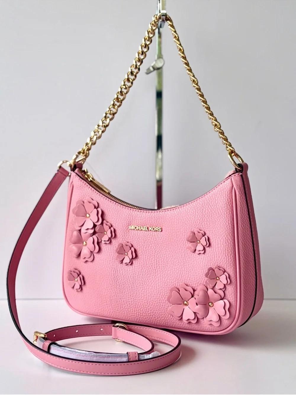 Michael Kors Jet Set Travel Embellished Convertible Crossbody Shoulder Bag